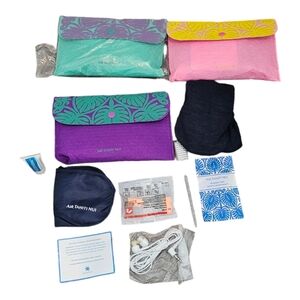 Air Tahiti Nui Premium Economy Amenities bags set of 3 including ear‎ buds